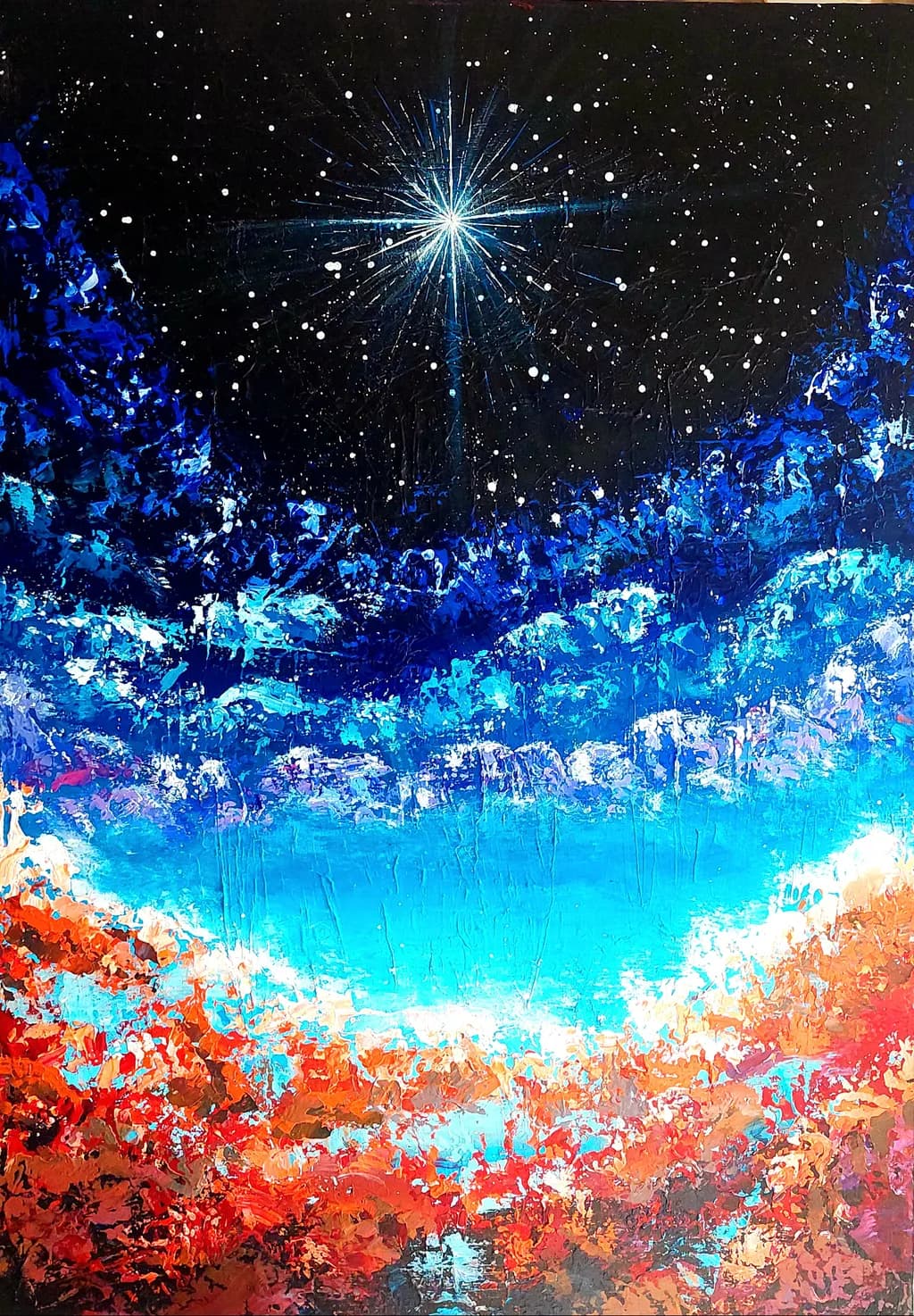 Celestial Harmony: A Vibrant Dance of Stars and Colors