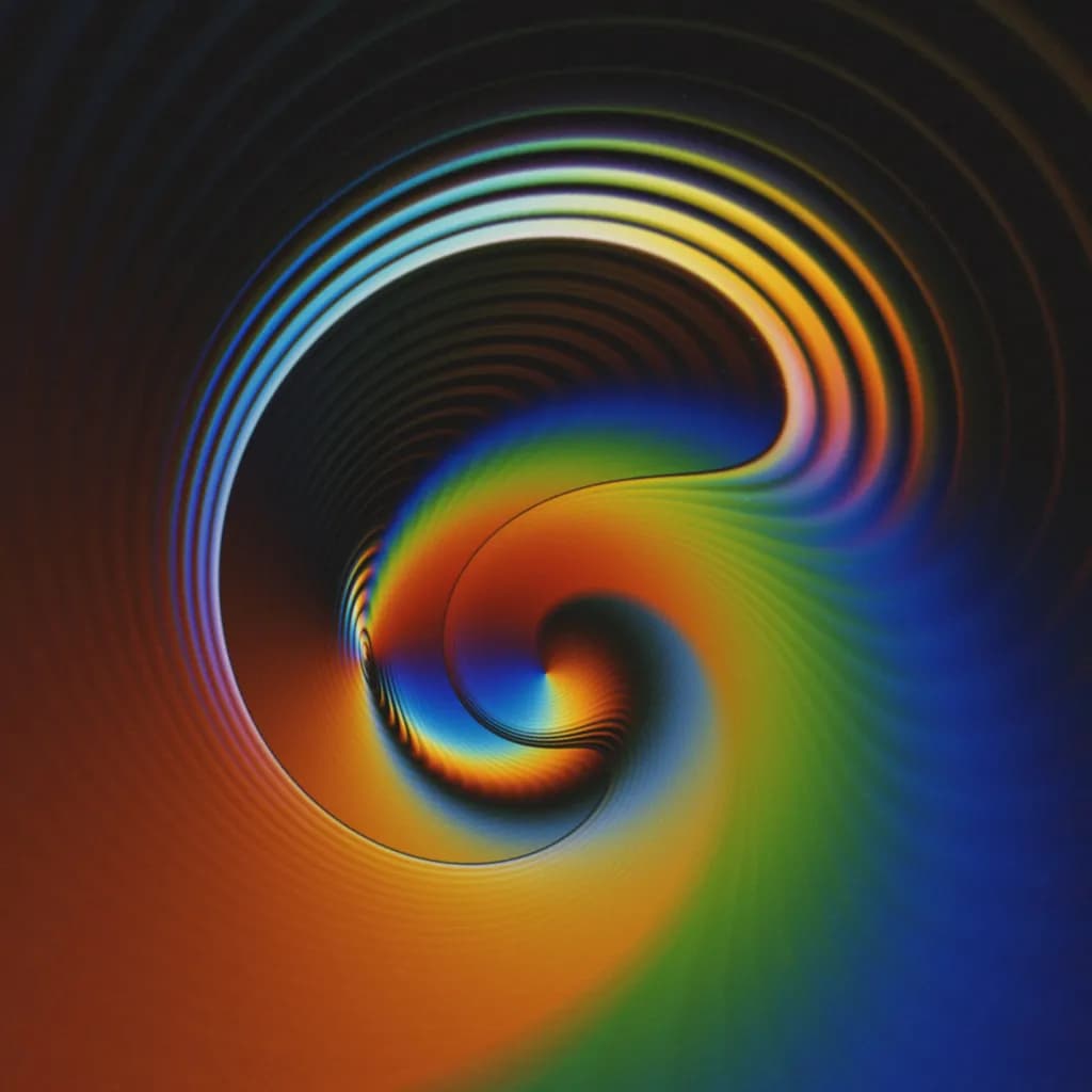 Vibrant Whirl: A Dance of Color and Light in Abstract Harmony