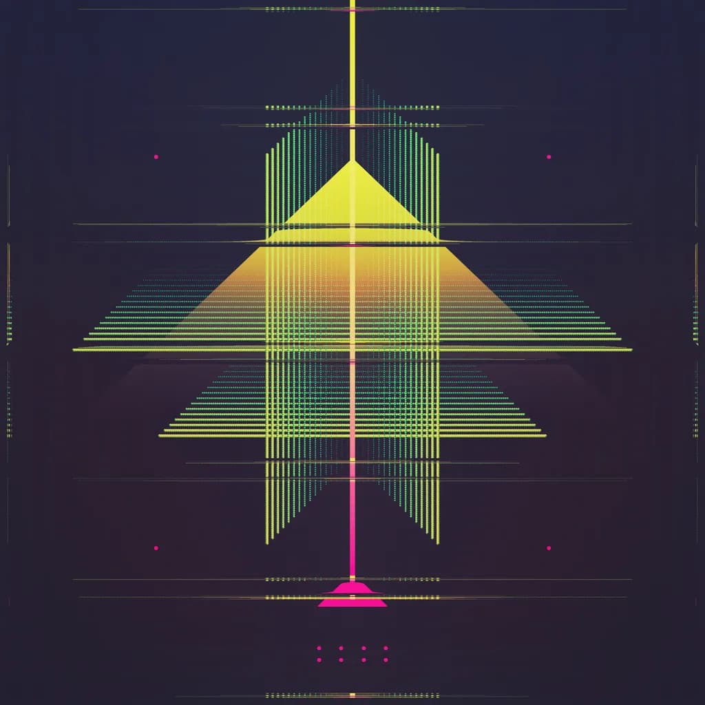 Neon Glitch Pyramid