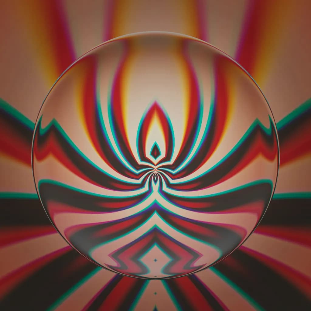 "Reflections of a Colorful Mind: A Playful Dance of Light and Shape"